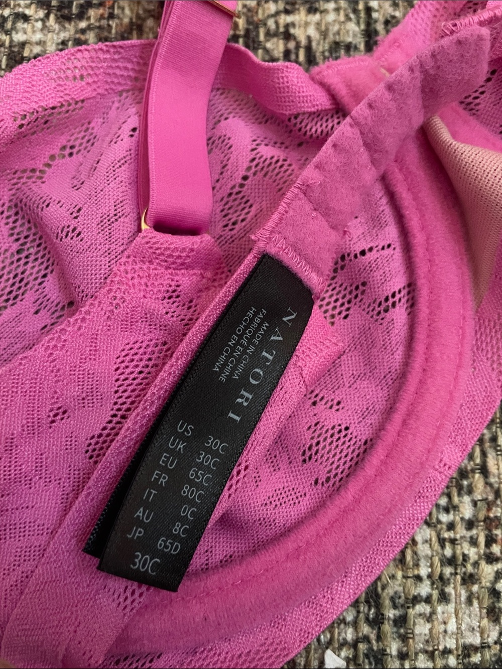 NWOT NATORI Levitate Unlined Bra In Pink - Picture 5 of 5